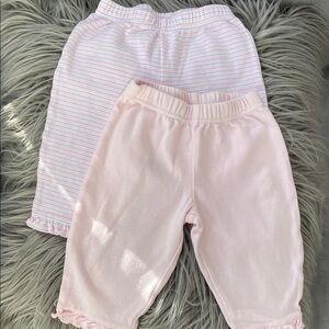 Pink and White Baby Pants Set - set is 2